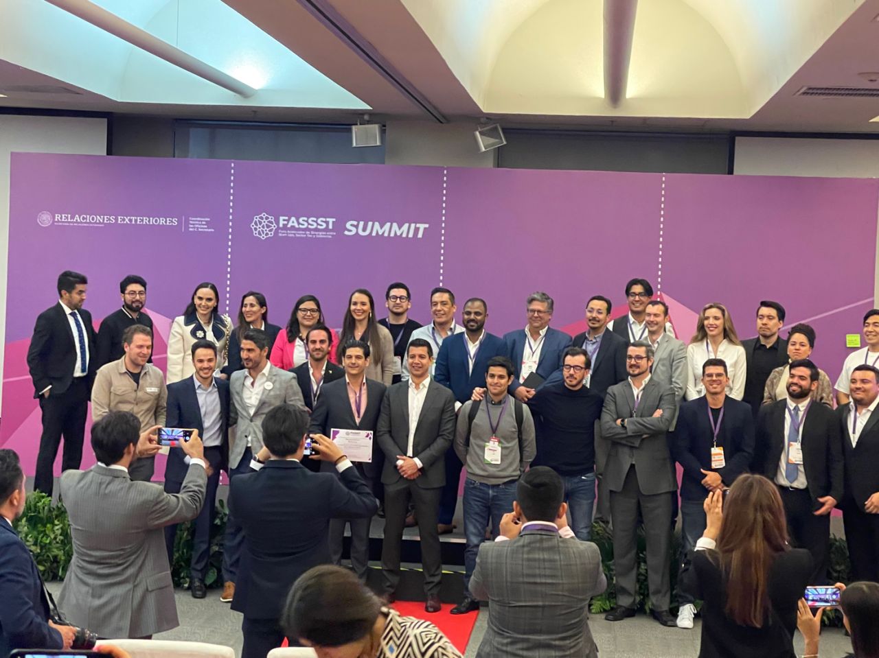Amir Khan with founders and investors at the FASSST Summit